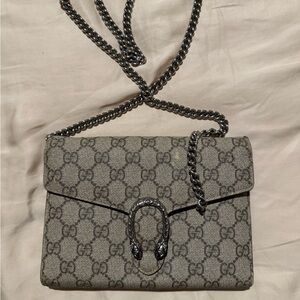 Gucci Black and Gray Crossbody Bag
